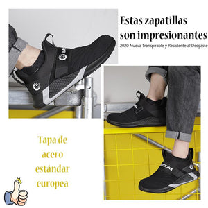 Zapatillas Ligeras y Antideslizante de Seguridad con Acero