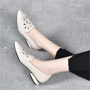 Zapatos de punta hueca para mujer