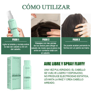 Spray para el cabello con control de aceite y volumen esponjoso