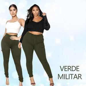 Pantalones Vaqueros Elásticos y Levantacola Adelgazantes de Talla  Más Grande