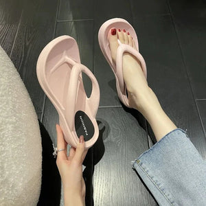 Chanclas de cuña de fondo grueso