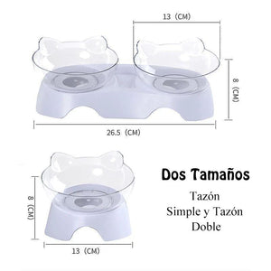 Tazón de Alimentación para Gatos (Individual / Doble)