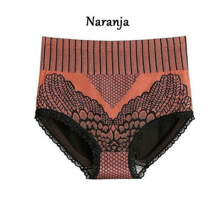 Ropa interior de algodón de cintura alta para mujer
