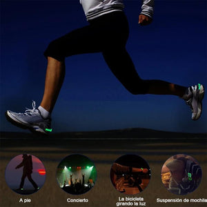 Luz de clip de zapato que emite luz LED (1 par)