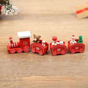 Adornos de Navidad tren de madera