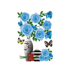 Adhesivo de pared autoadhesivo florero 3D
