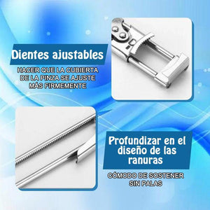 Abrelatas de Acero Inoxidable Multifuncional Ajustable