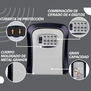 Caja de Seguridad de Llave Montada en la Pared
