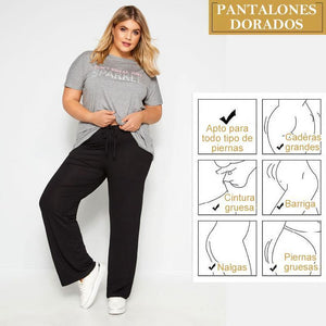 Pantalones Anchos de Seda para Mujer