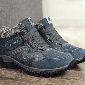 Botines de piel con vellosidades