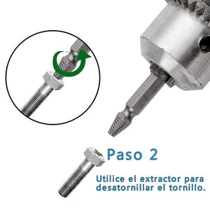 Juego de Removedor de Tornillos Dañado, 4 Piezas