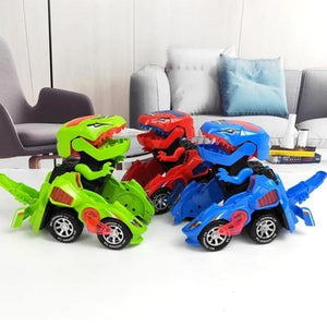 Carro LED Dinosaurio Transforma Automáticamente