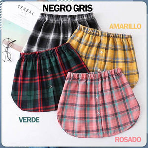 Falda superior falsa en capas