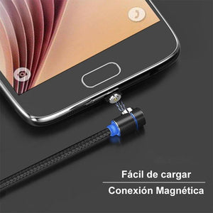 Cable de Carga Magnético Circular para Micro, Lightning y Type C 3 en 1