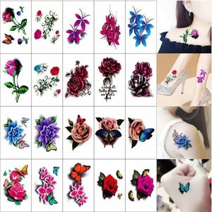Pegatinas de tatuaje 3D de moda