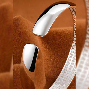Om Ma Ni Pad Me Hum - Pulsera de Plata de Estilo Étnico