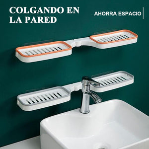 Estante de esquina para baño sin perforaciones
