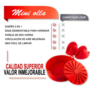 Olla de silicona para freidora