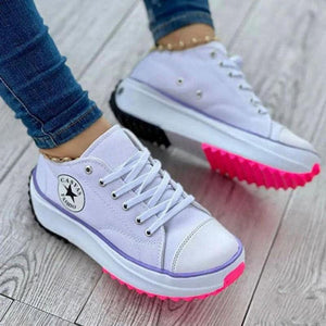 Nuevos zapatos de lona de suela gruesa para primavera y verano