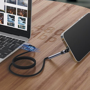 Cable de carga para móvil con soporte giratorio