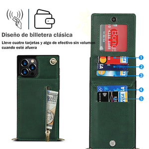 Soporte para teléfono con cremallera cruzada
