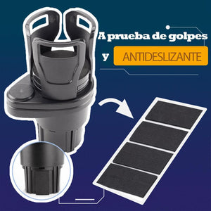 Portavasos y organizador multiusos para coche