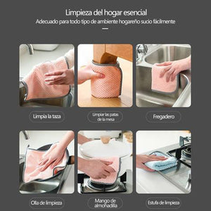 Paño de cocina a prueba de aceite (5 piezas, color aleatorio)