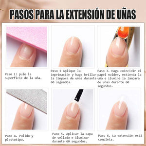 Gel reparador de uñas y extensor de fibra