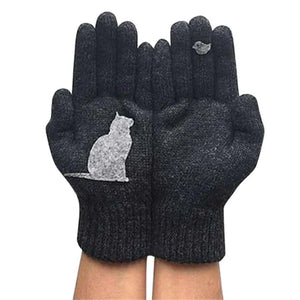 Guantes de algodón con estampado de gatos