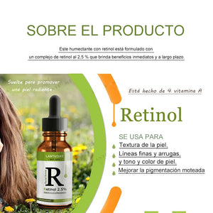Suero hidratante de retinol, aclara las líneas finas