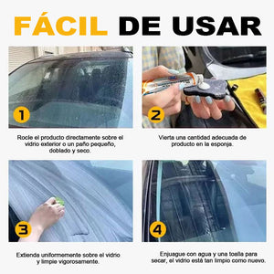 Pasta para quitar la película de aceite de vidrio
