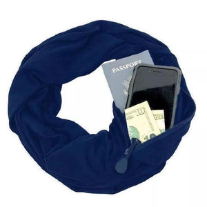 Bufanda de Invierno con Bolsillo con Cremallera