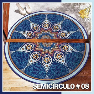 Alfombra de suelo semicircular