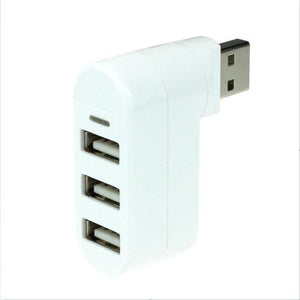 Mini concentrador USB rotable de 3 puertos