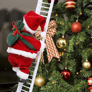 Escalera de felpa eléctrica Papá Noel que sube