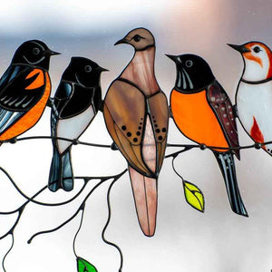 Colgantes de Vidriera de Pájaros - Regalo del Día de la Madre