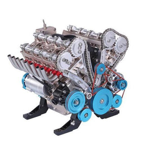 Modelo de motor de coche de metal completo de 8 cilindros