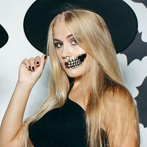 Tatuaje temporal de maquillaje de broma de Halloween（10 piezas）