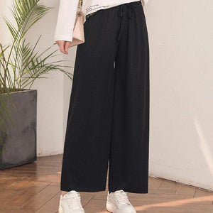 Pantalón Ancho de Seda Hielo