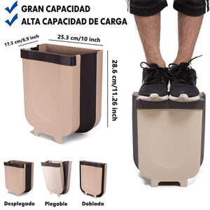 Contenedor de basura plegable creativo montado en la pared