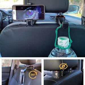 Gancho para coche con soporte para reposacabezas