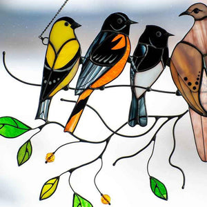Colgantes de Vidriera de Pájaros - Regalo del Día de la Madre