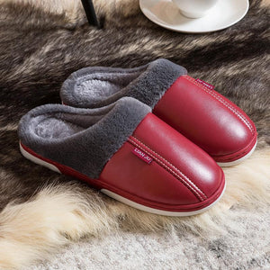 Zapatillas PU impermeables y antideslizantes a prueba de pelusas