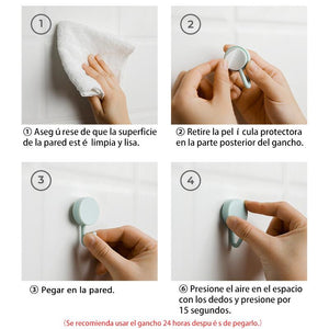 Ganchos adhesivos de Colores