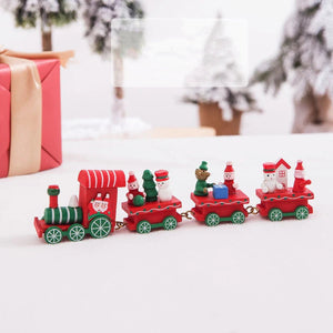 Adornos de Navidad tren de madera
