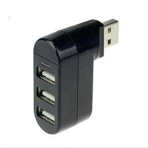 Mini concentrador USB rotable de 3 puertos