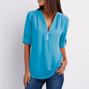 Camiseta Casual con Cuello en V