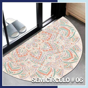 Alfombra de suelo semicircular