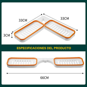 Estante de esquina para baño sin perforaciones