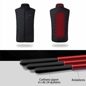 Chaqueta calefactada, invierno cálido, carga USB
